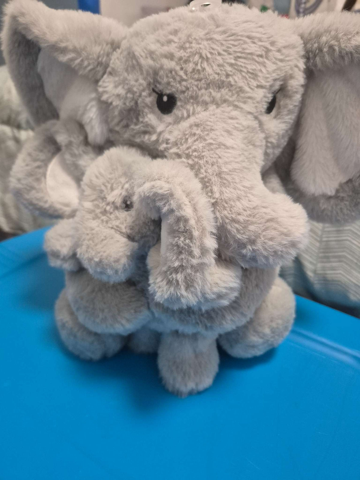 Mama & Baby Elephant Plush Set Large New Without Tags