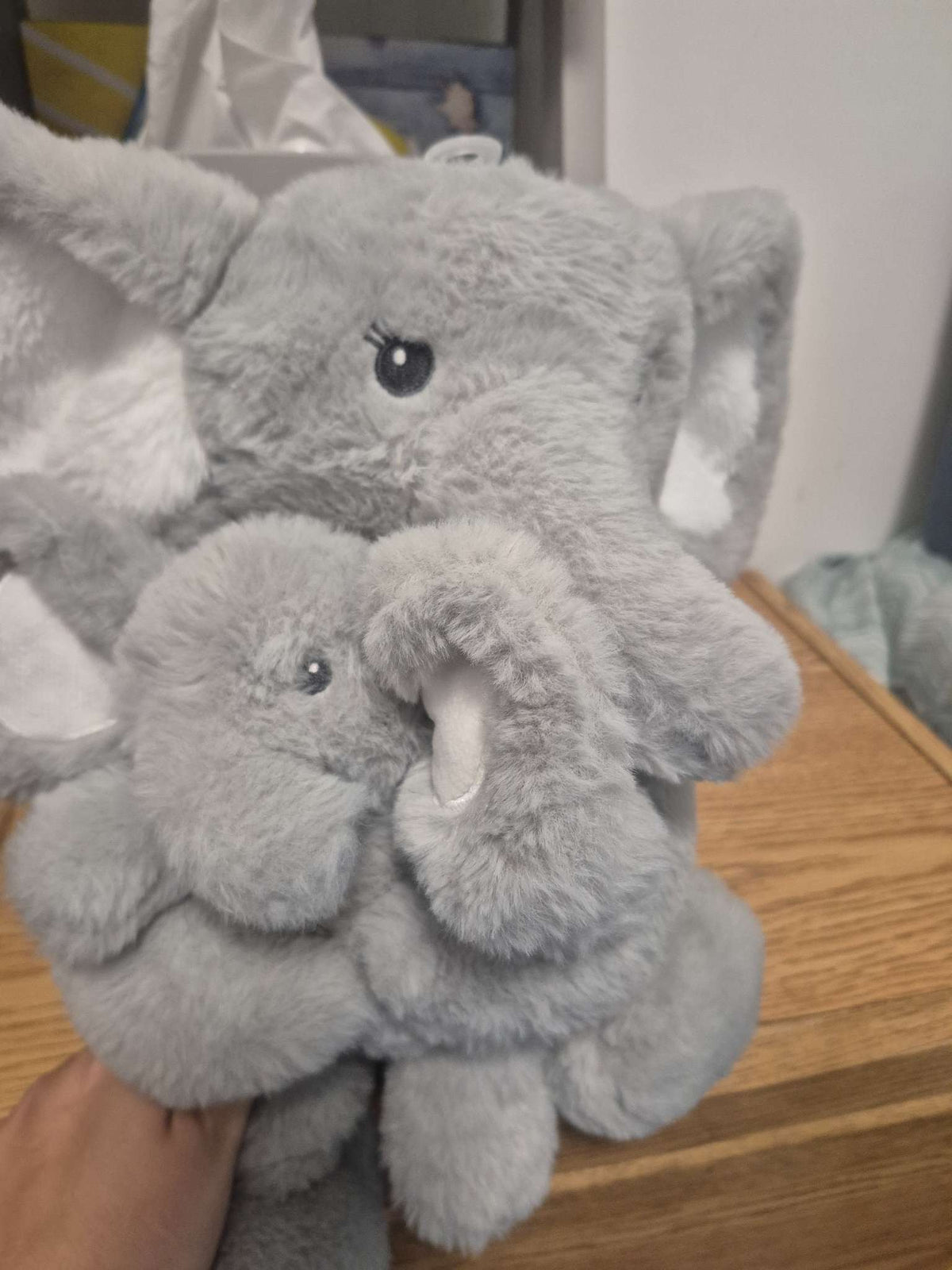 Mama & Baby Elephant Plush Set Large New Without Tags