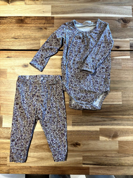 Wheat 6m long sleeve onsie and tights , Kids 6 Month (3-6M)