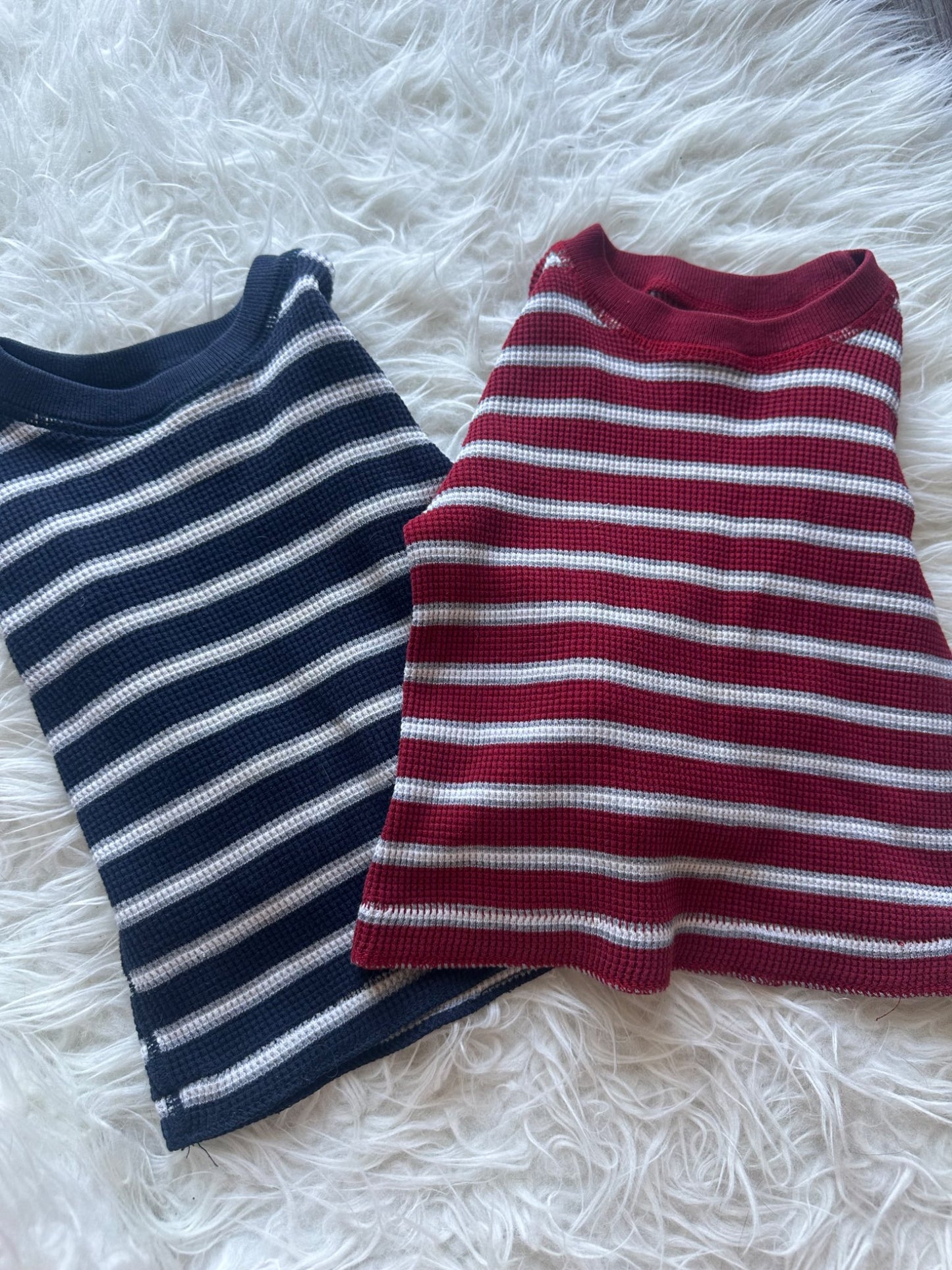 2 waffle knit shirts , Kids 12 Month (9-12M)