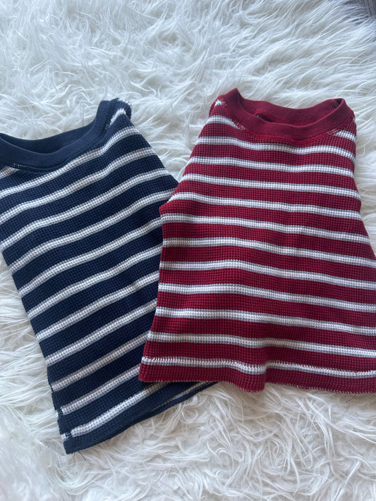 2 waffle knit shirts , Kids 12 Month (9-12M)