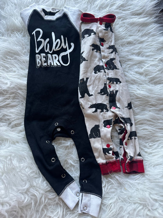 2 pairs of bear pjs  6 months , Kids 6 Month (3-6M)