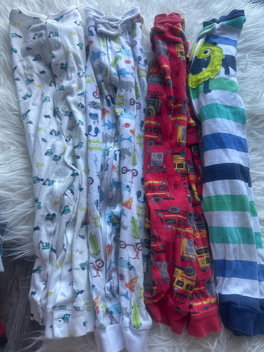 4 pairs of Boys footless sleepers , Kids 9 Month (6-9M)