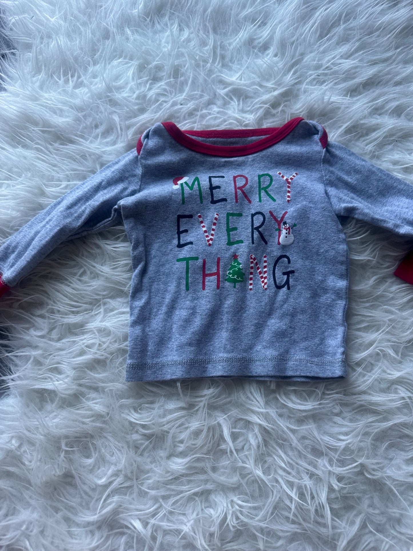 Two pairs of boys pyjamas and a Christmas pj shirt , Kids 9 Month (6-9M)