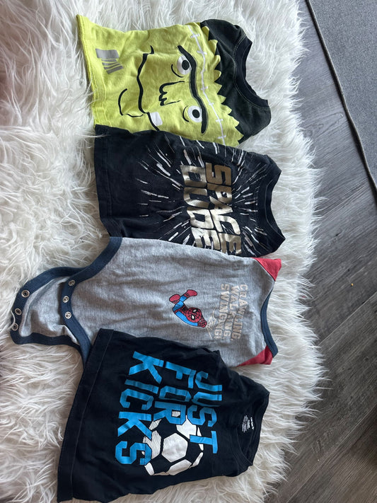 4 shirts 12-18/18-24