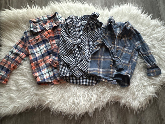 3 plaid shirts 18-24/2T, Kids 24 Month (18-24M)