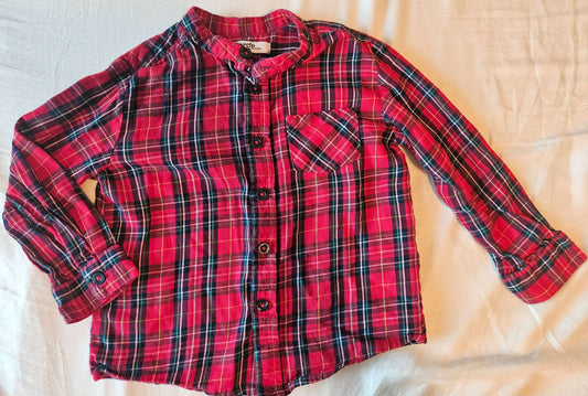 Red and Green Christmas dress shirt George size 3T, Kids 3T