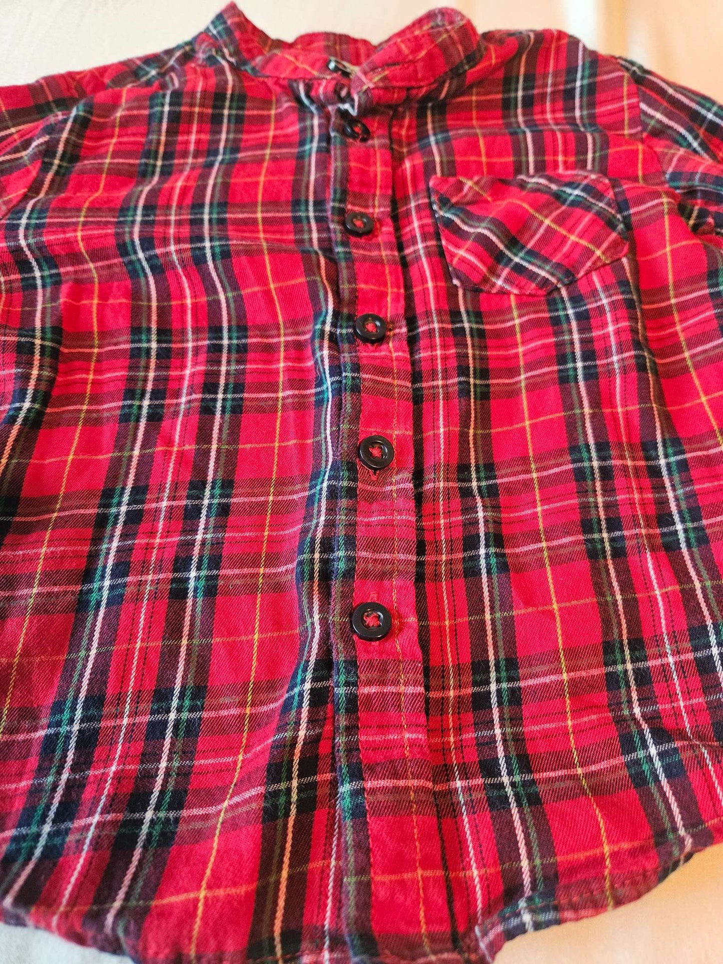 Red and Green Christmas dress shirt George size 3T, Kids 3T