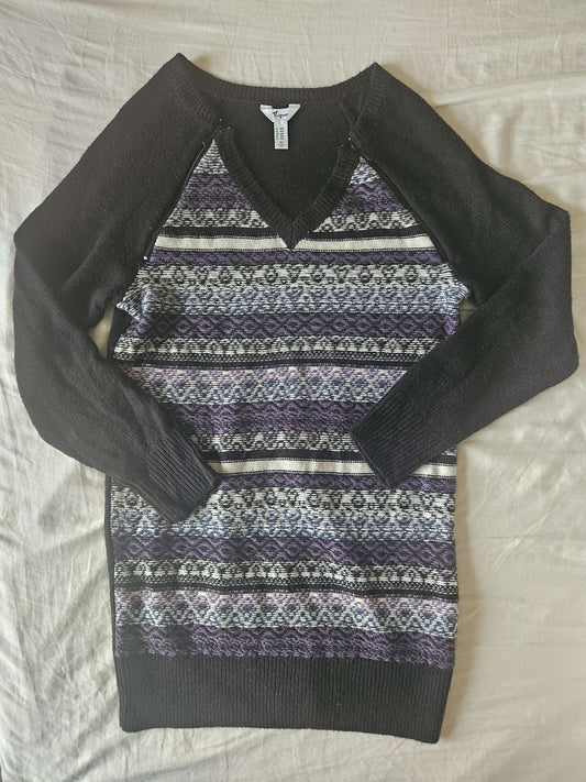 Long Thyme Nursing sweater size M (purple, black stripe), Maternity M (8-10)