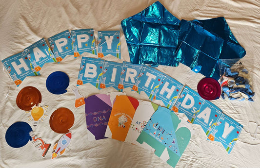 Science themed party decorations