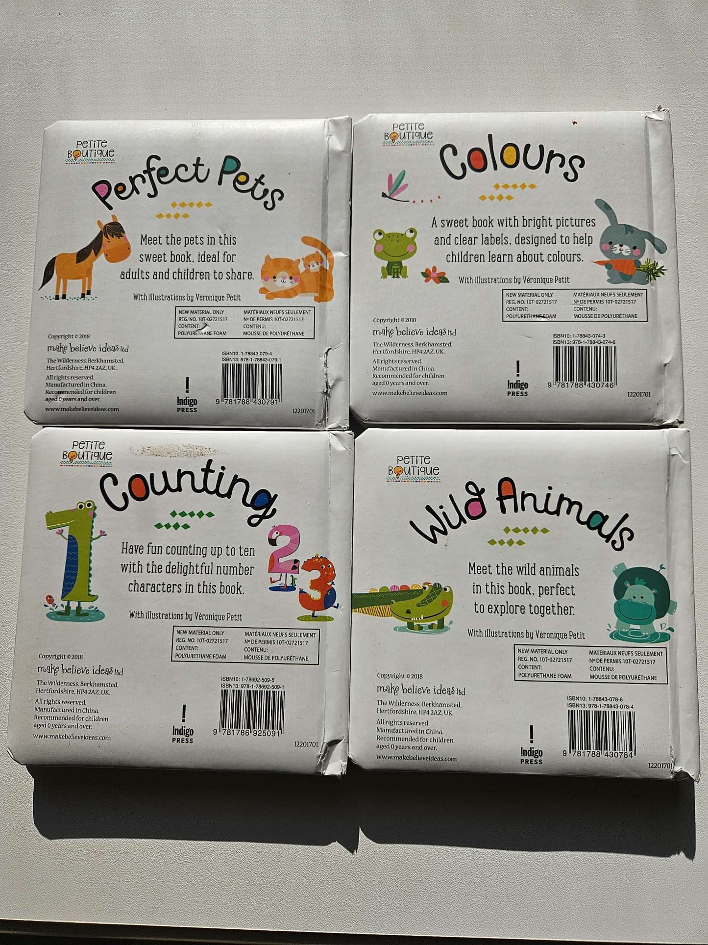 Petite Boutique set of 4 word books