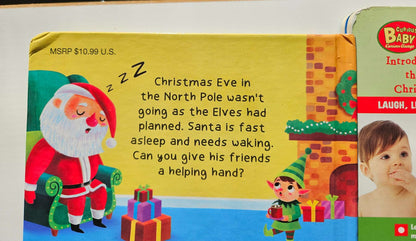 Set of 3 Christmas Books (Curious George, look and find, Santa Snores)
