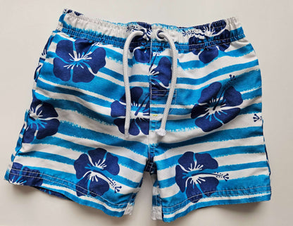 Blue floral gymboree swim trunks , Kids 3T