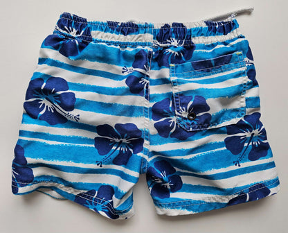 Blue floral gymboree swim trunks , Kids 3T