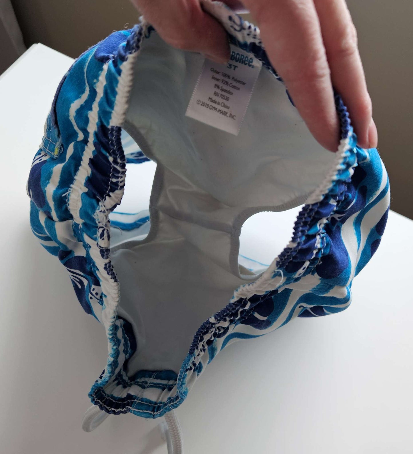 Blue floral gymboree swim trunks , Kids 3T