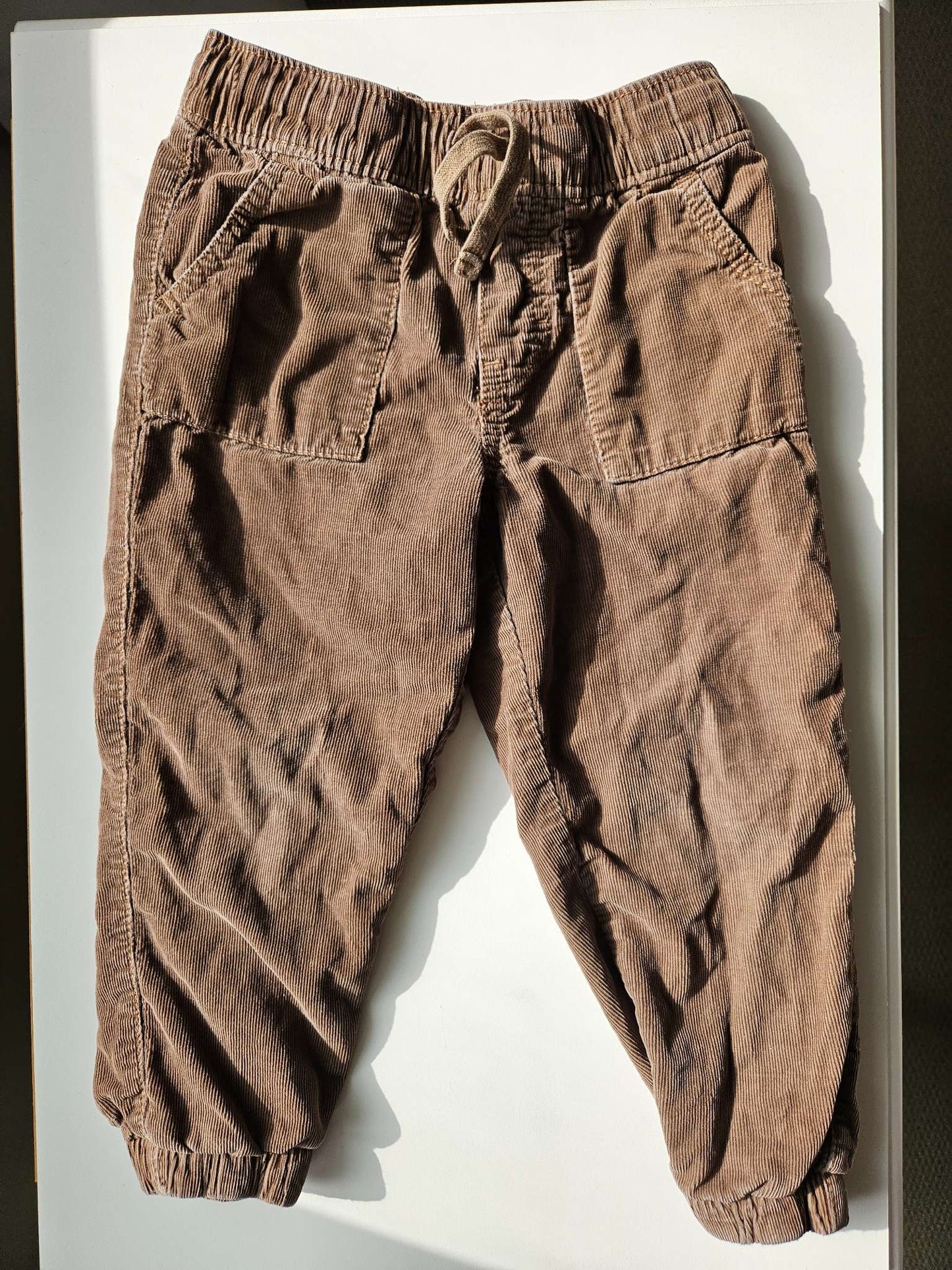 Brown corduroy lined pants , Kids 3T