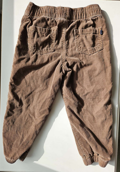 Brown corduroy lined pants , Kids 3T