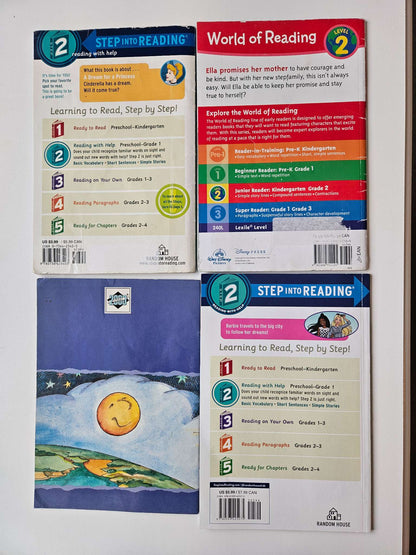 Learn to read level 2 books (A dream for a princess, Cinderella, Morning Star, Barbie big city big dreams)