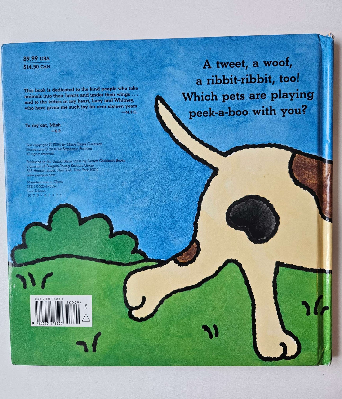 Peek-a-pet hardcover book