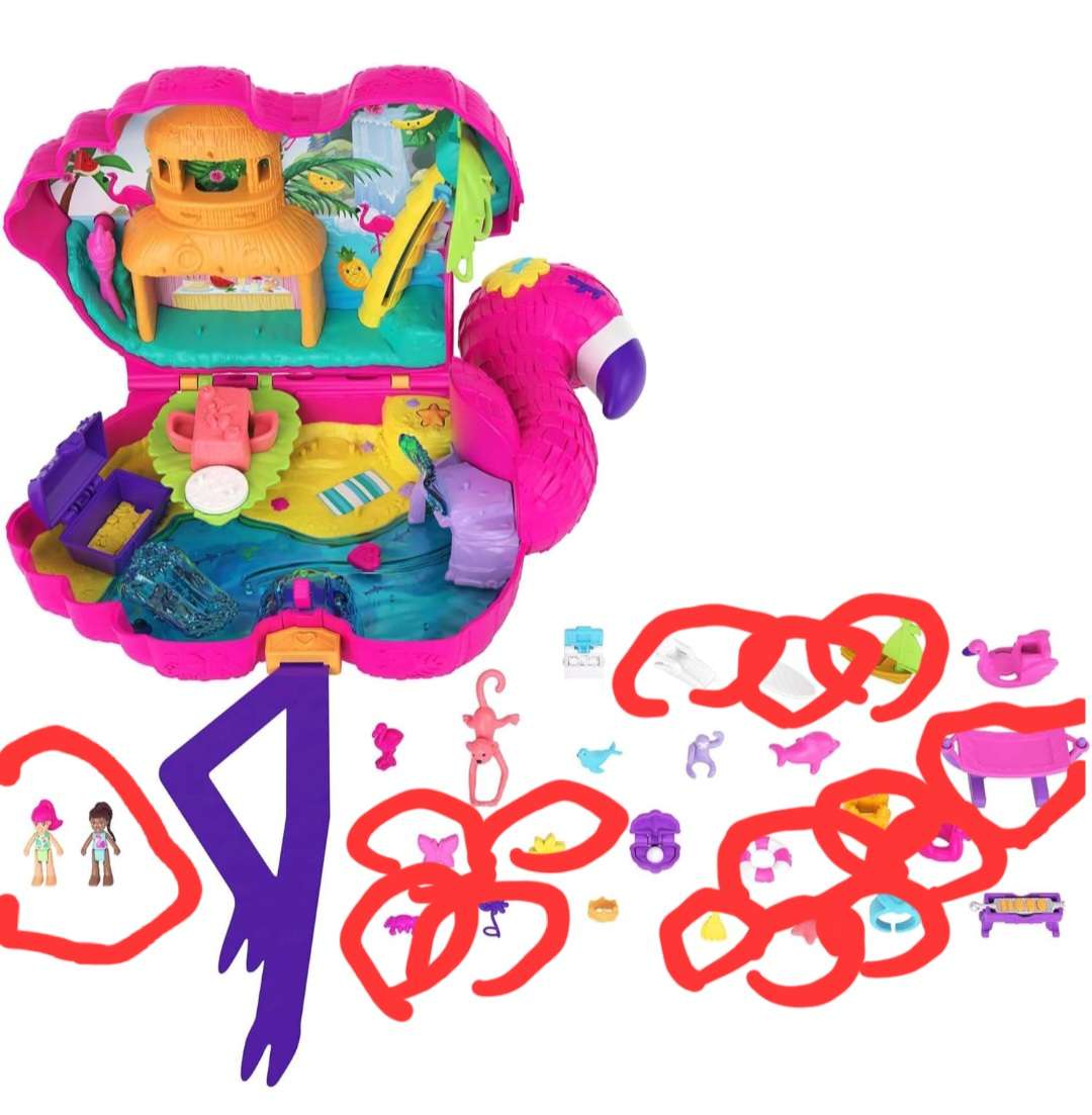 Polly Pocket Flamingo Party playset