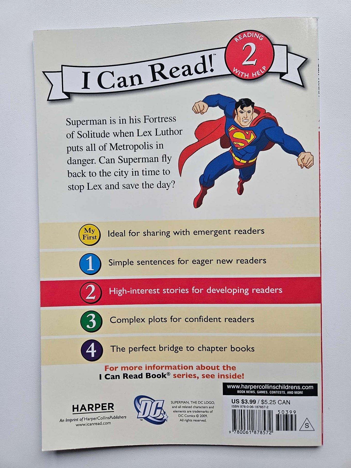 I can read level 2 book I am Superman