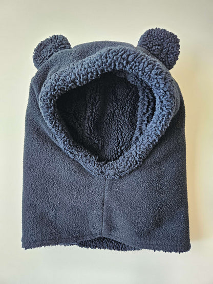 Joe Fresh navy blue teddy bear winter hat
