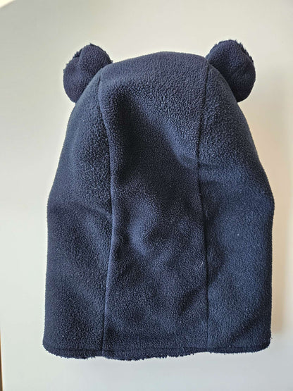 Joe Fresh navy blue teddy bear winter hat