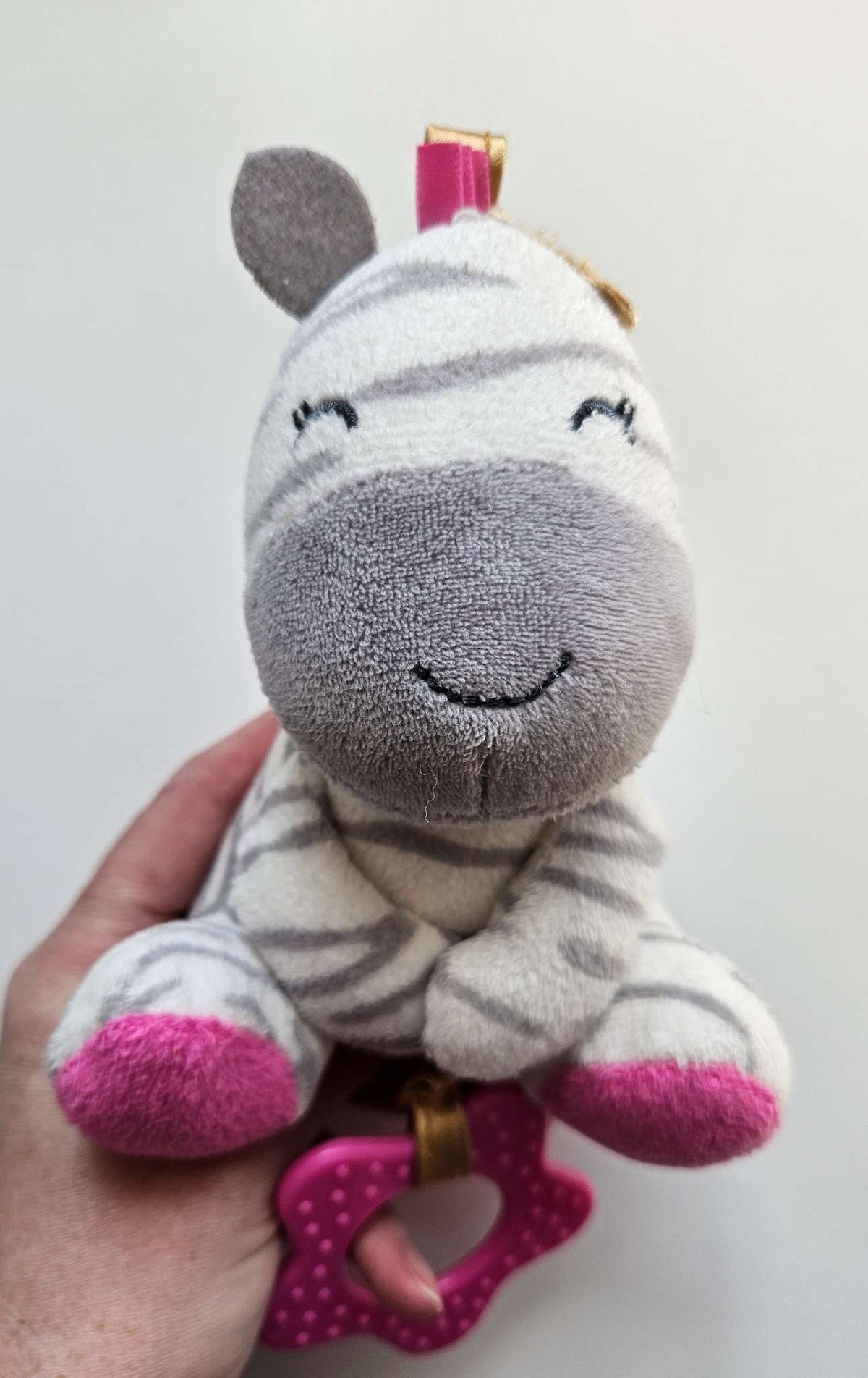 Hippo and zebra infant toys