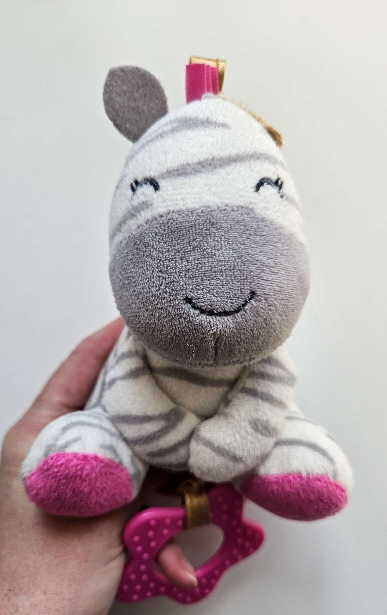 Hippo and zebra infant toys