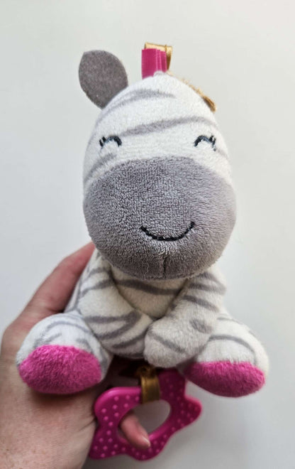 Hippo and zebra infant toys