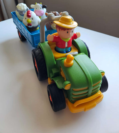 Tractor, farmer and animals toy