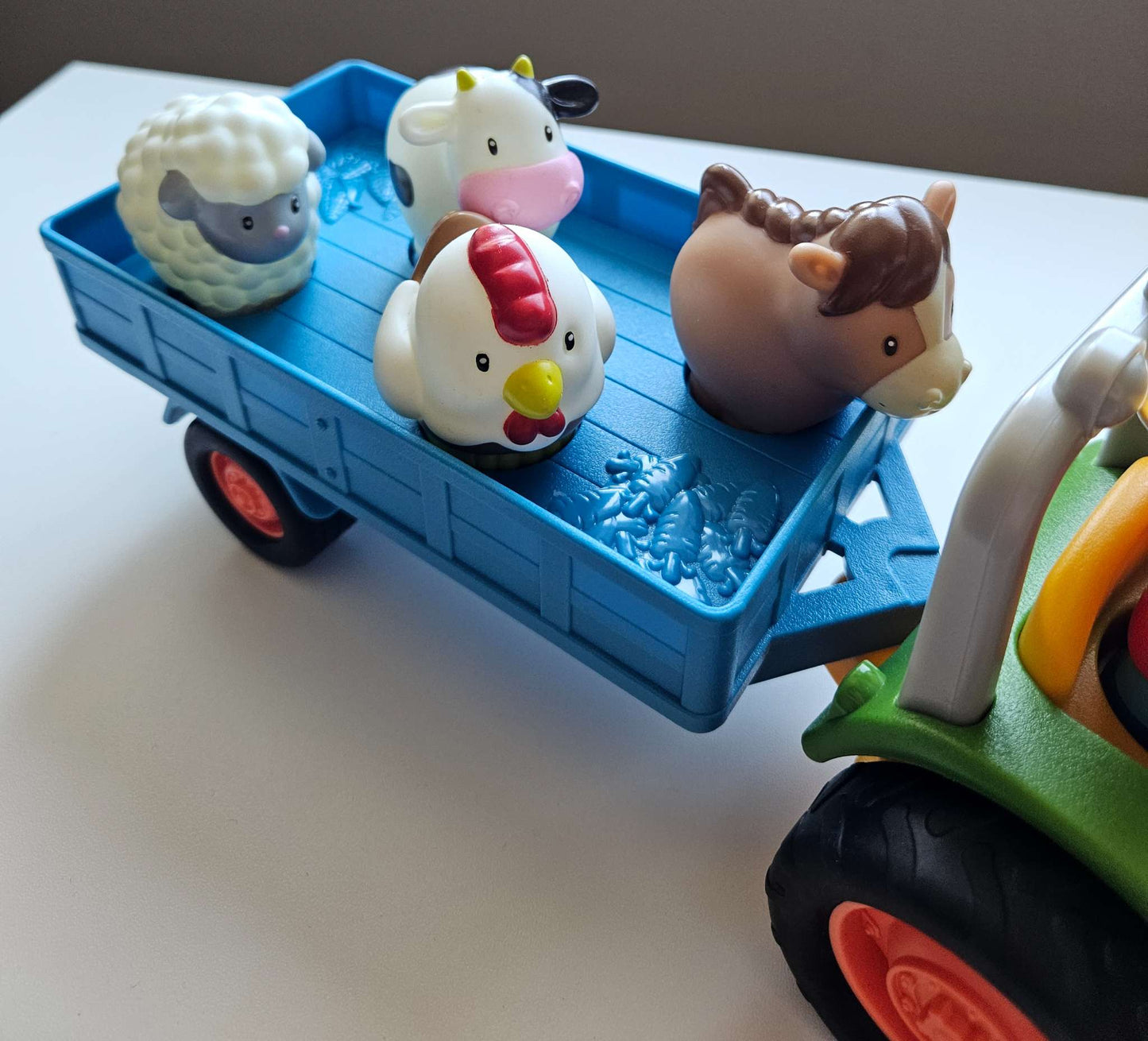 Tractor, farmer and animals toy