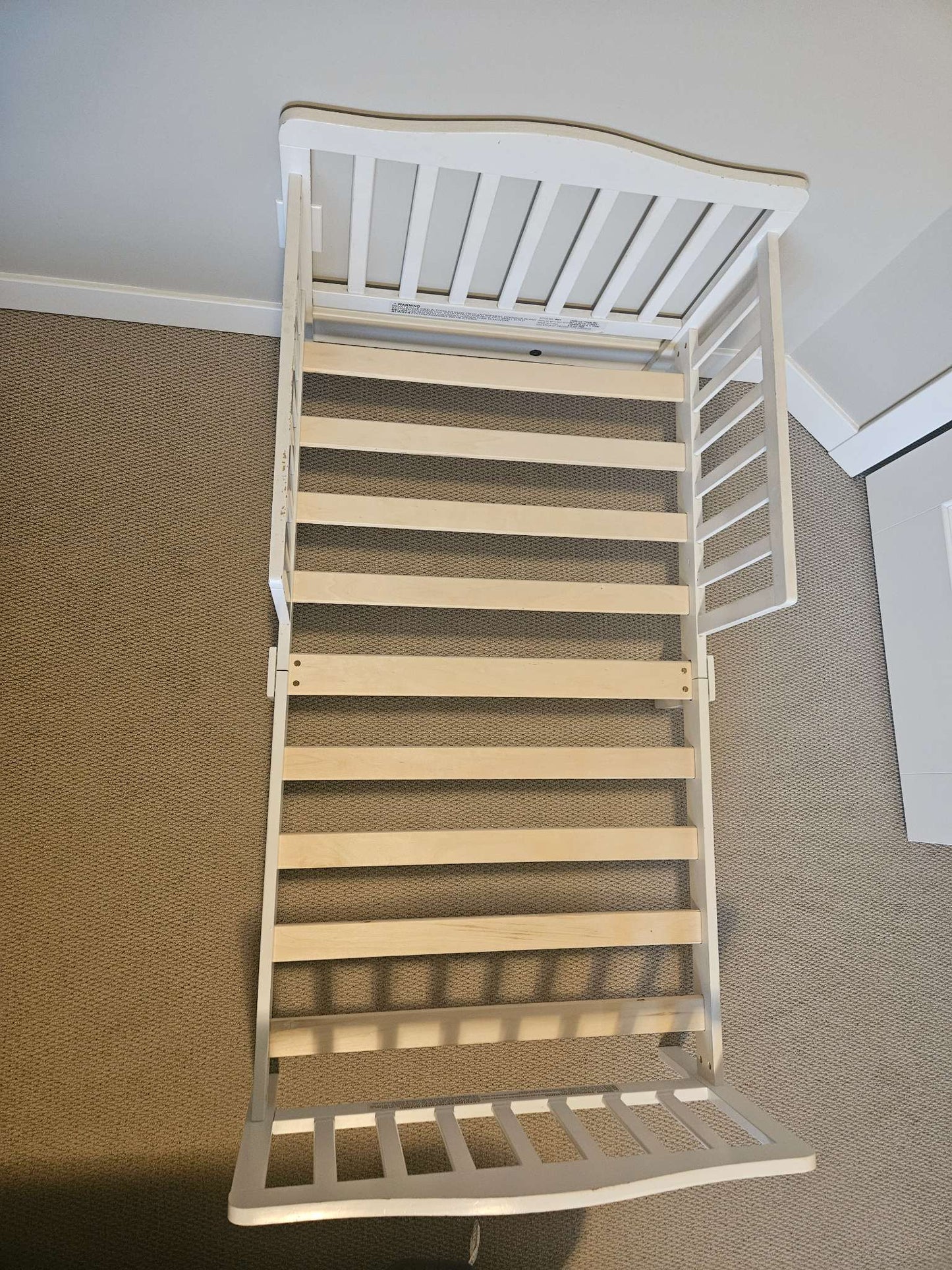 White toddler bed