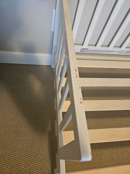 White toddler bed