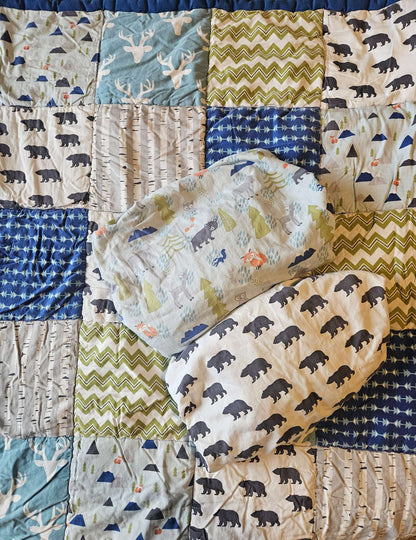 Wild one crib blanket and sheets