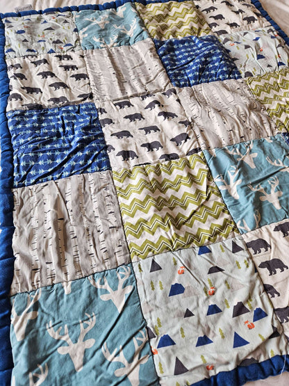 Wild one crib blanket and sheets