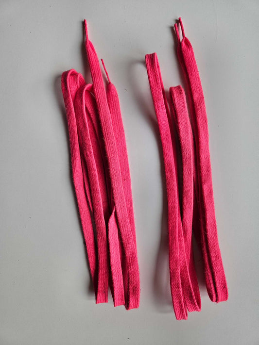 Pink hockey skate laces