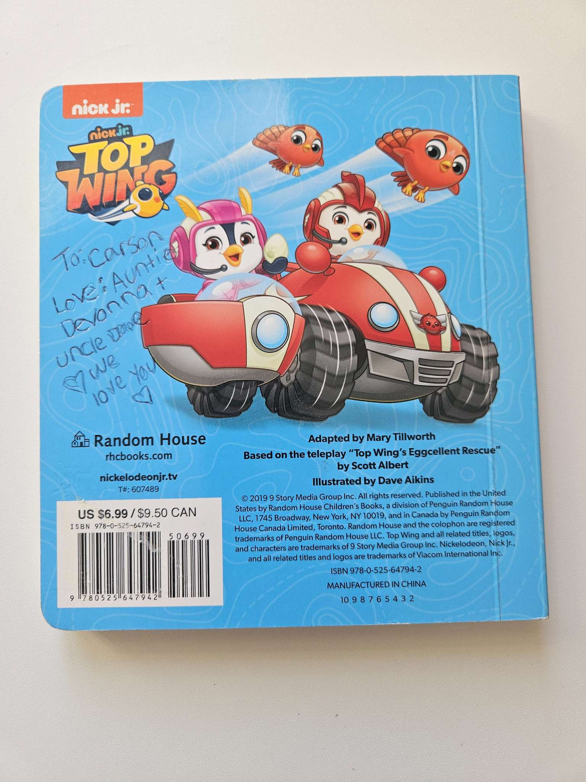 Top wings board book