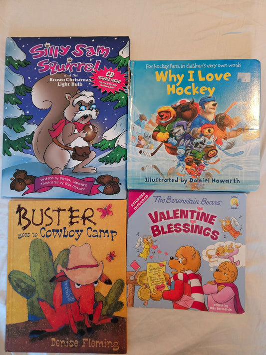 Silly Sam Squirrel, Why I love hockey, Buster goes to cowboy camp, Bernenstein Bears Valentine Blessings Books