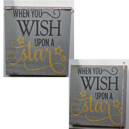 When you wish upon a star wooden picture