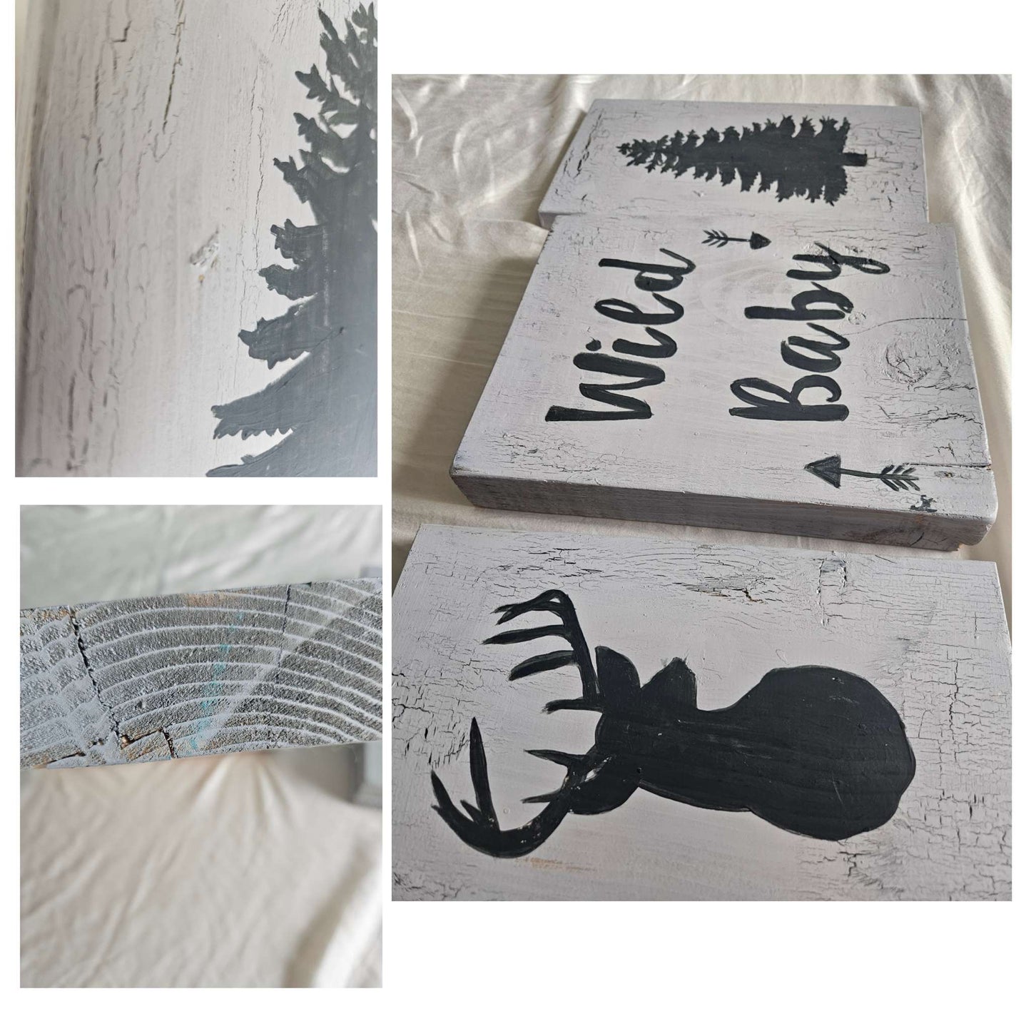 Wild Baby 3 wooden picture set