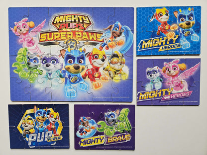 Paw patrol Mighty pups 5 wooden puzzle set