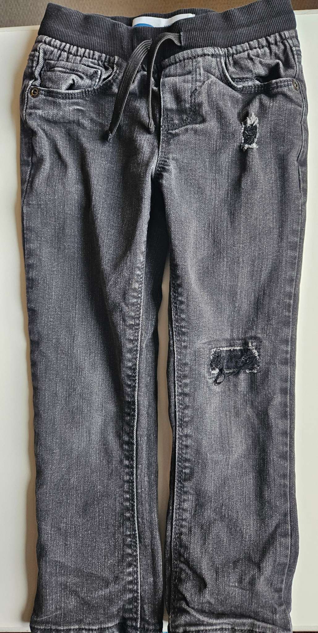 Black distressed skinny jeans, Kids 4/4T