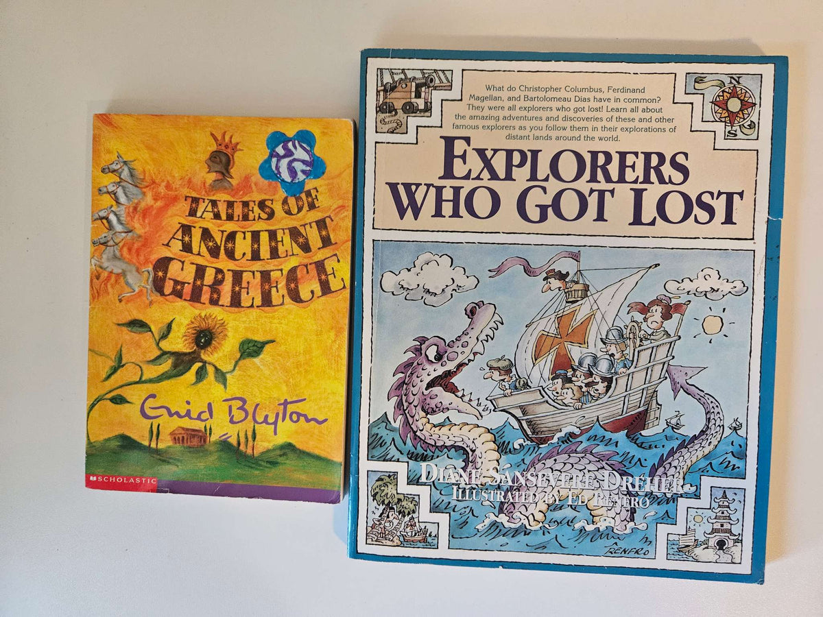 Exploring educational books (Tales of Greece, Explorers who got lost)