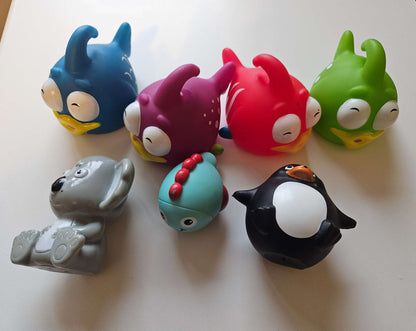 Assorted plastic animal toys
