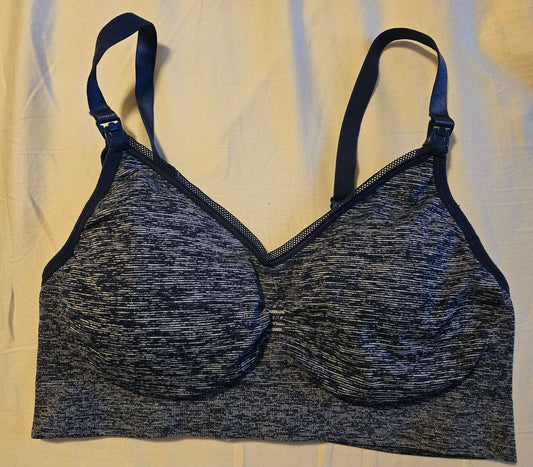 Navy blue thyme Maternity nursing bra size Large , Maternity L (12-14)