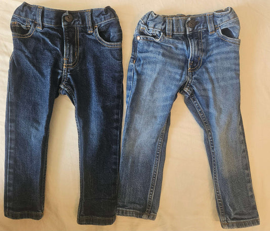 2 pairs of Osh Kosh B'gosh blue skinny fit jeans size 2T, Kids 2T