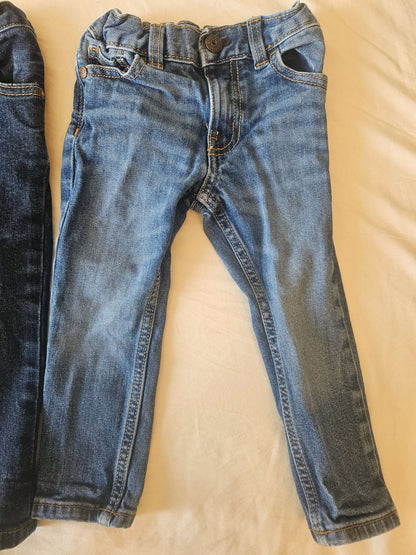 2 pairs of Osh Kosh B'gosh blue skinny fit jeans size 2T, Kids 2T