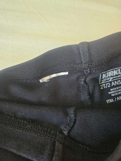 2 pairs of size 2T sweatpants (kirkland black and george grey), Kids 2T