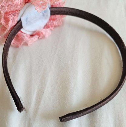 Pink floral headband